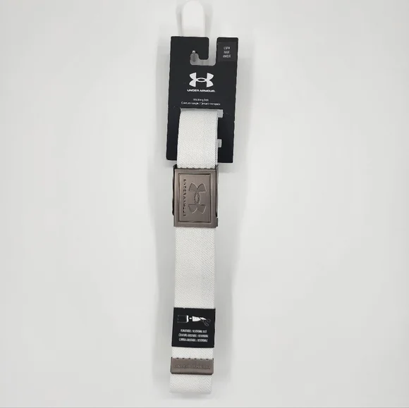 Under Armour NWT Webbing Belt Golf White Men's One Size Adjustable