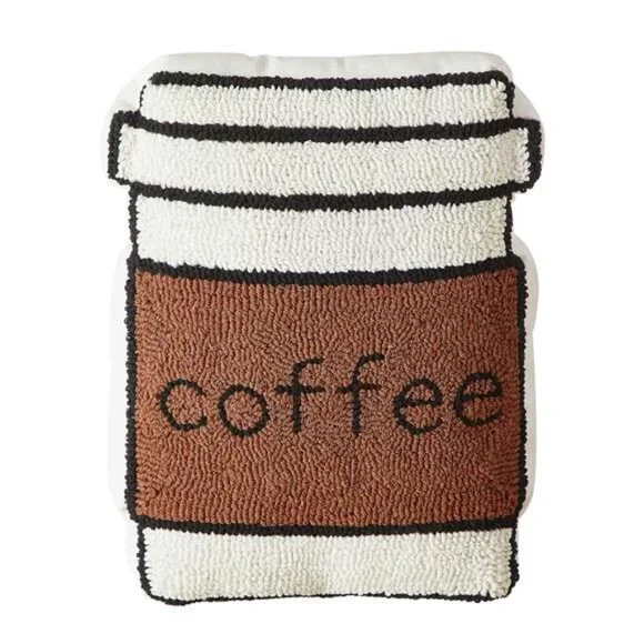 Coffee Cup Shaped Decorative Throw Pillow for Teens/Adults – 15