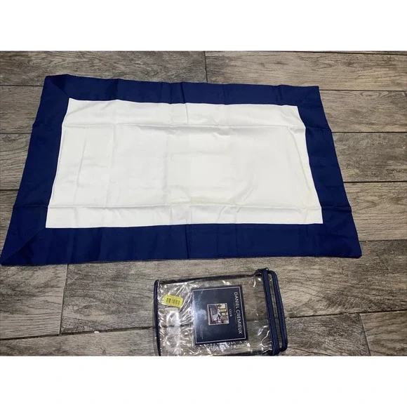 Daniel Cremieux Blue‎ And White Pair Standard Pillow Case Sham