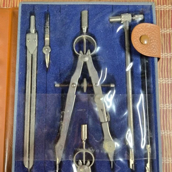 Vintage Morilla 2B1BC Compass Set Drafting Set In Case
