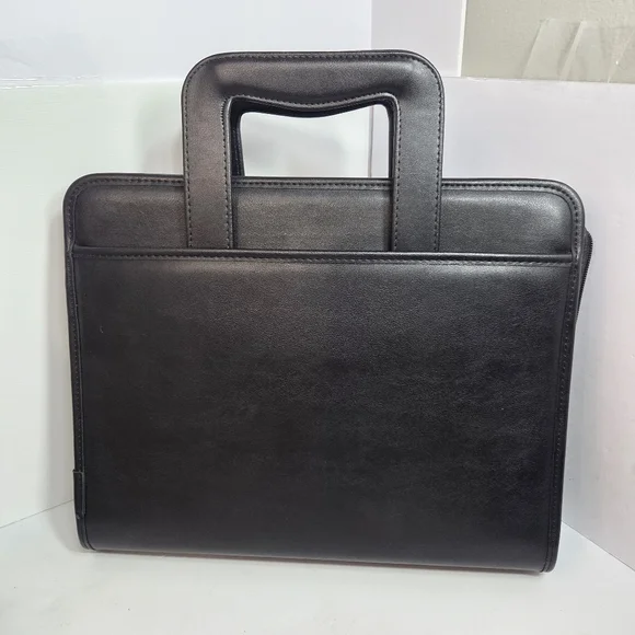 samsill 15670 professional faux leather padfolio zip close 3ring office career