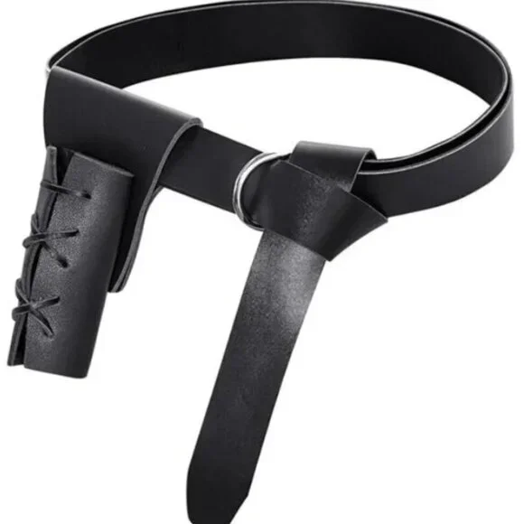 Medieval Renaissance Belt Sword Dagger Leather Holster Halloween Pirate Viking
