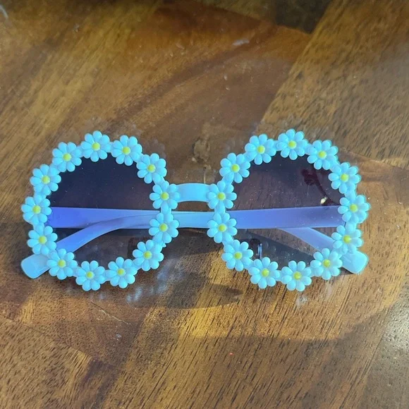 White Floral Kids Sunglasses