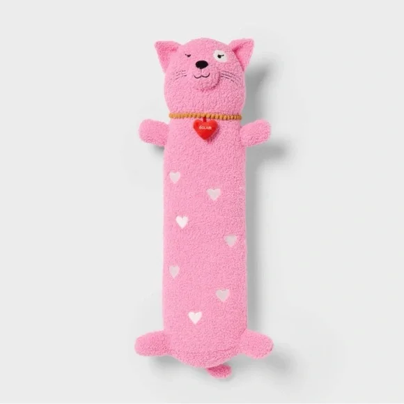 Pink Cat Plush Pillow