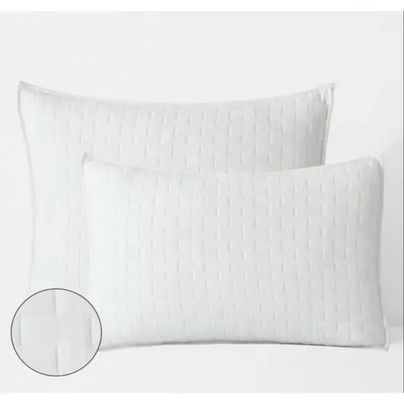 New The Company Store Air Layer White Cotton King Sham - Set of 2