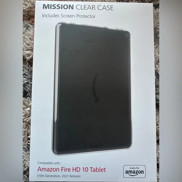 Amazon fire HD 10 tablet clear case and screen protector
