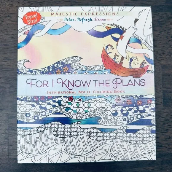 For I Know the Plans Bible Verse Adult Coloring Book