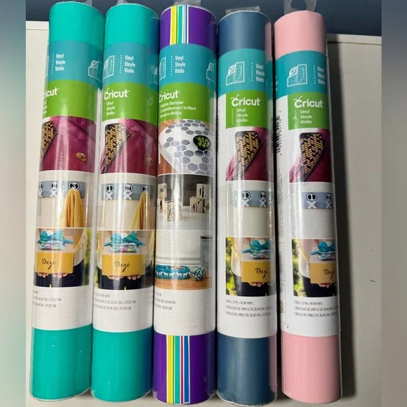 Cricut Vinyl Color + Brights Sampler Bundle Lot (5 Rolls) New Sealed