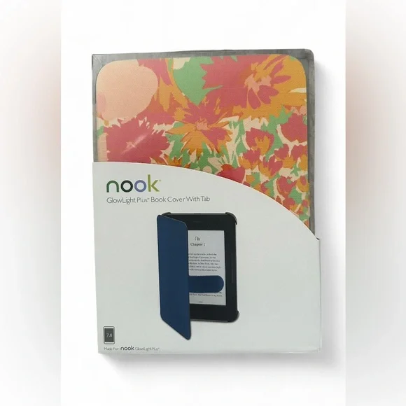 New Barnes & Noble Nook GlowLight Plus Cover - Floral Multicolor 7.8” Screen $40