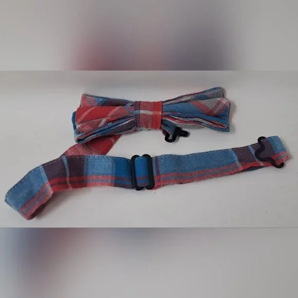 J. Crew Crewcuts Kids Boys Tie Bow Tie Accessories Check Plaid Adjustable