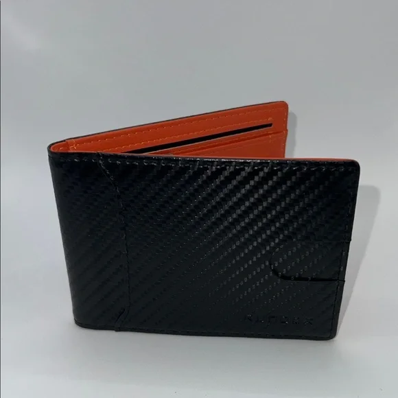 RUNBOX Slim RFID Blocking Leather Money Clip and Card Case