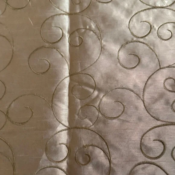 2 yards decorator fabric Elegant muted green Swirl Fabric