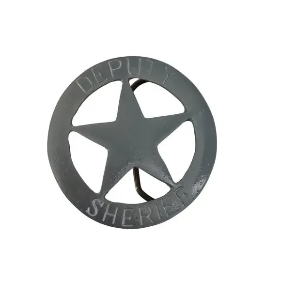 Vintage Deputy Sheriff Star Badge Belt Buckle Western Style