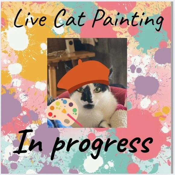Live Cat Painting Flyer