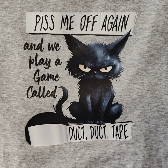 Cat Graphic Tee, Custom Made