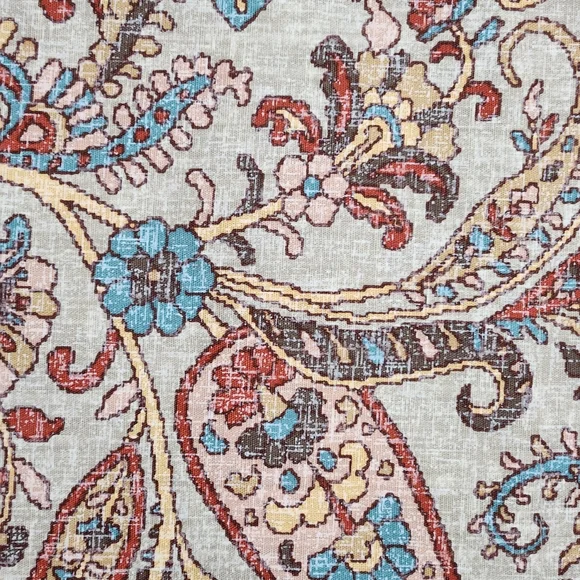 Nicole Miller Boho Paisley Pillow Shams – Set of 2, Beige Backing, Standard Size