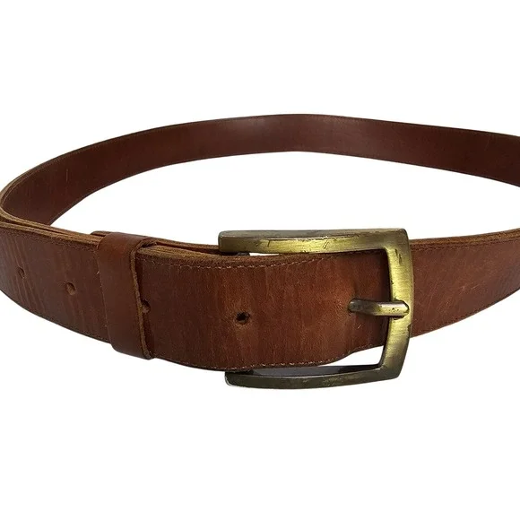 Nisolo Owen Leather Brown Buckle Belt‎ Size Large Men's 43
