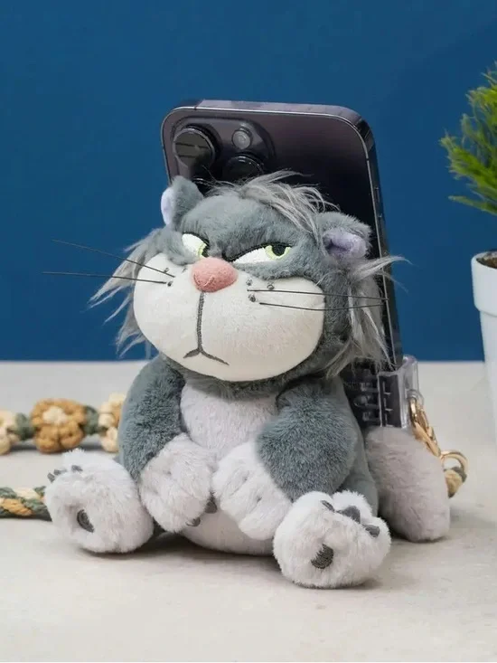Disney limited Cinderella Lucifer Cat doll Plush Shoulder Cellphone Bag