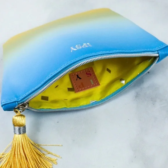 Ipsy Ombré Cosmetic Glam Clutch Bag