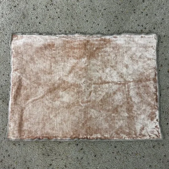 Crate & Barrel Velvet Pillow Cover in Rugby Tan 15”x 22”