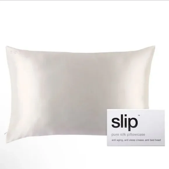 Slip Queen Silk Pillow Cases in Box Queen Pillow Case with Zipper White