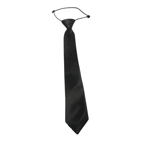 Classic Black Necktie with elastic neck band.