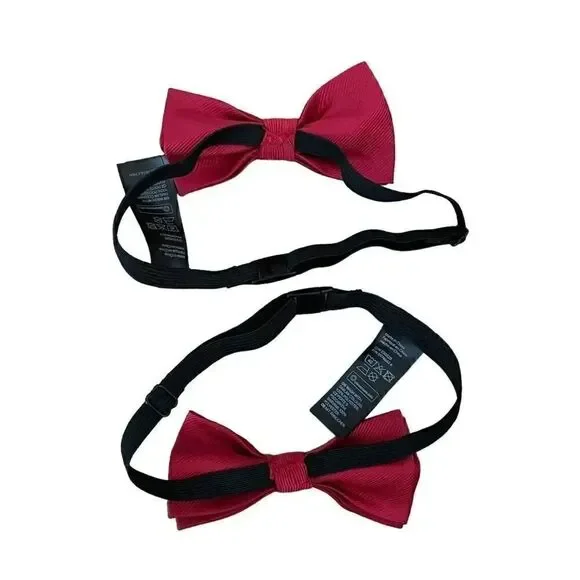 H&M Ruby Red Bow Tie Special Occasion Holidays Bundle Sz 6X & 10