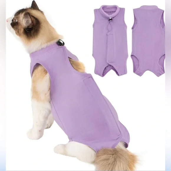 Cat Recovery Bodysuit | Purple | Small