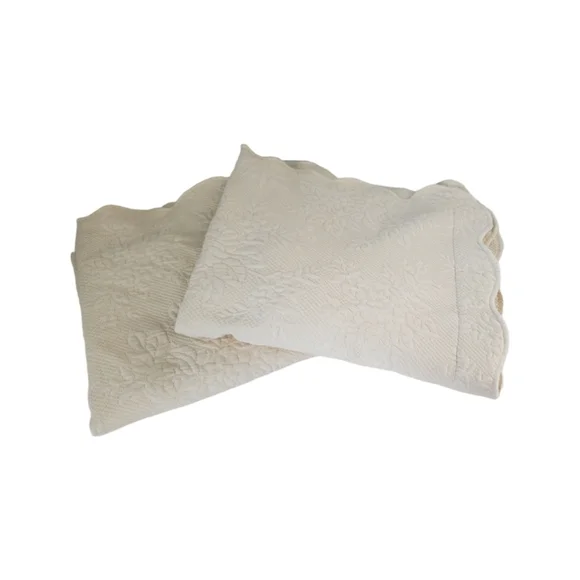 Linens n Things Ivory Set of 2 Maltese Pillow Shams