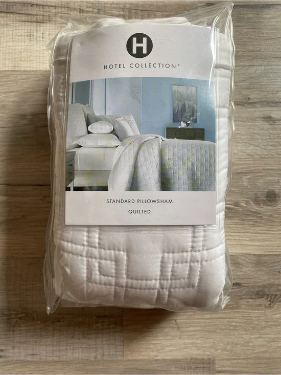 Hotel Collection Quilted Standard Pillowsham - White