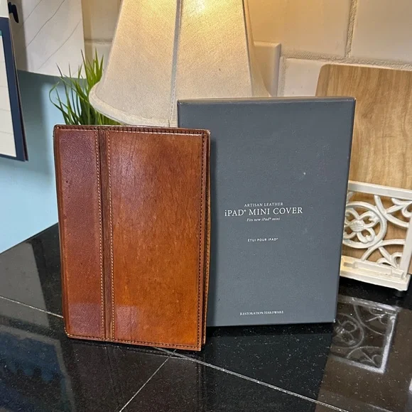 Restoration Hardware Brown Leather iPad Mini Cover