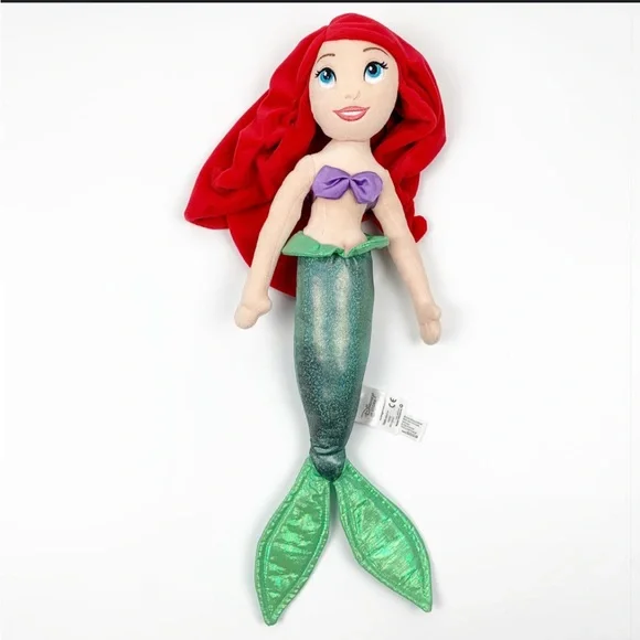 Disney store the Little mermaid Ariel plush doll toy stuffed kids green red