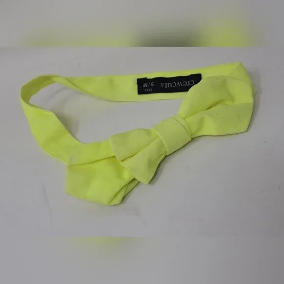 J. Crew Crewcuts Kids Boys Tie Bow Tie Accessories Bright Yellow Adjustable