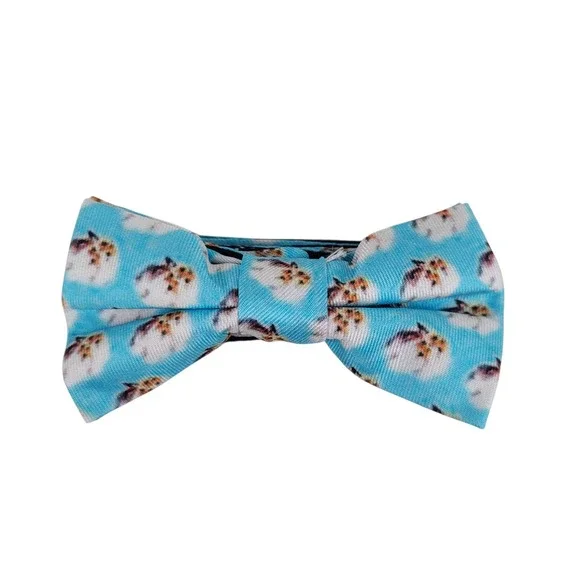 Properly Tied Colton Blue Youth Bow Tie Cotton Boll Print Adjustable‎ Pre-Tied