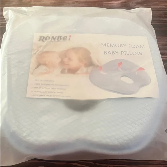 Memory Foam Baby Pillow - Soft blue