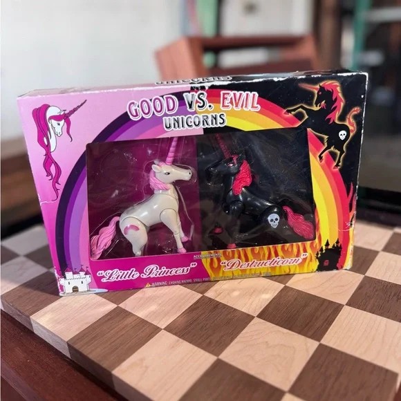 Good vs. Evil Unicorns Playset by Archie McPhee NEW