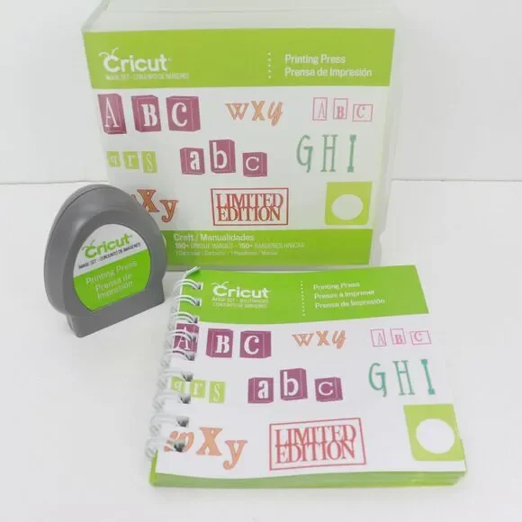 Cricut Printing Press Cartridge 2003148 5 Fonts 10 Phrases