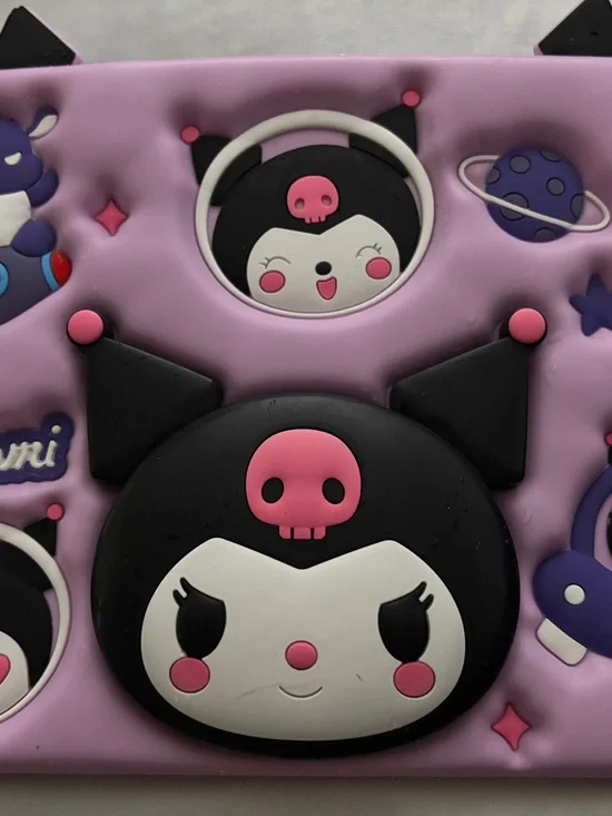 Kuromi Silicone Cartoon Phone Case - Black & Lavender