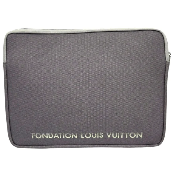 Authentic Fondation Louis Vuitton Laptop Sleeve - Grey
