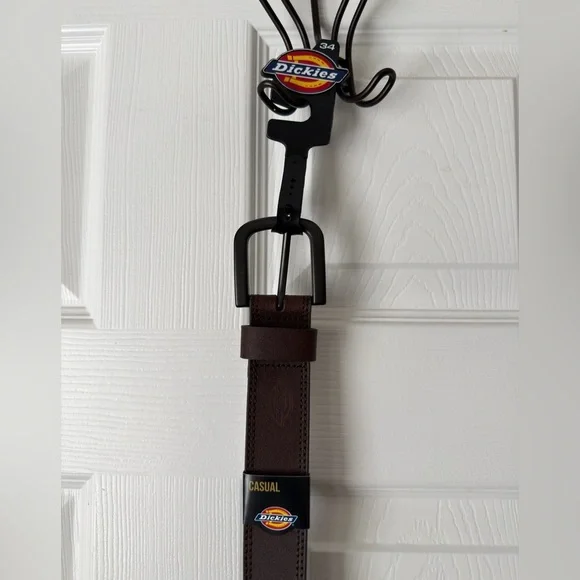 Dickies Brown Genuine Leather Belt Men’s Size 34 |Dickies Men’s Leather Belt NWT