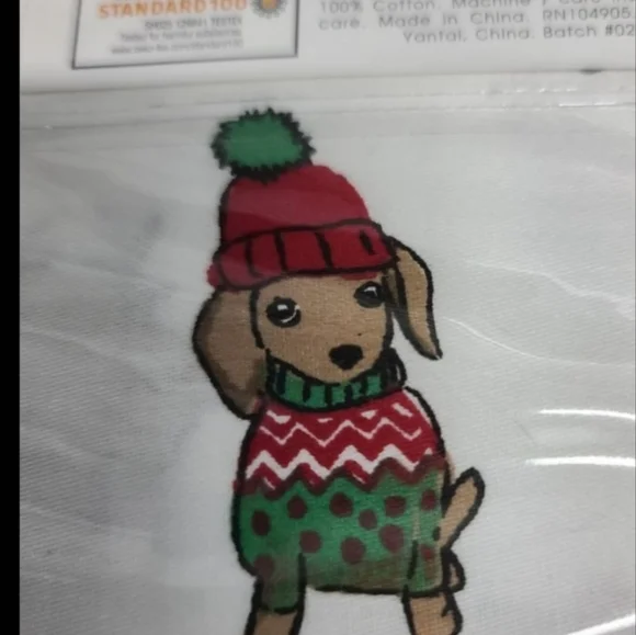 2pc Set Dachshund Dog Doxie Christmas Standard Pillowcases by Cynthia Rowley New