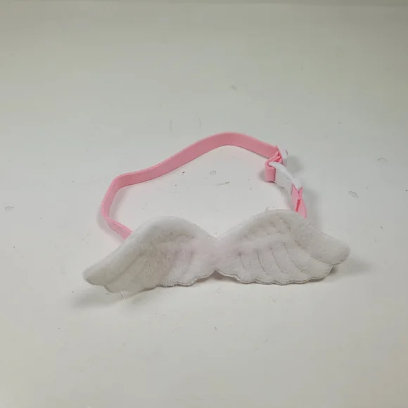 Pink and White Angel Wing Cat Collar