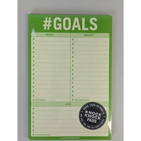 Knock Knock To Do Notepad Goals Daily Weekly Planner Gift Humor Graduation Fun