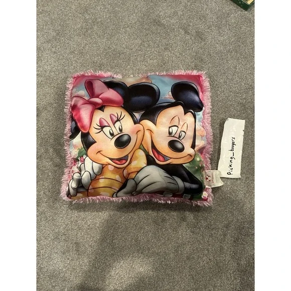 Vintage Disney Mickey and Minnie Pillow