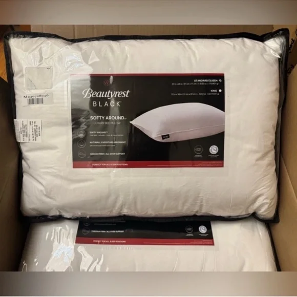 🎉LAST PIECE🎉2PC BEAUTYREST BLACK Luxurious Down And‎ Feather Blend Pillow