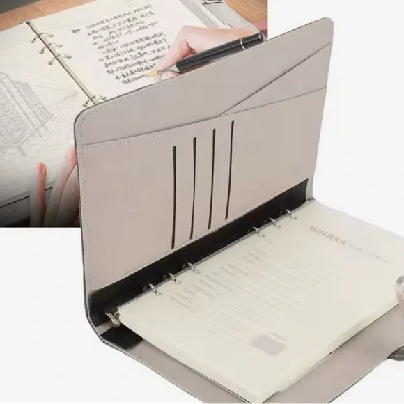 Smart Notebook with Lamp, Audio Recording, Portable Chargers, Fillable Planner