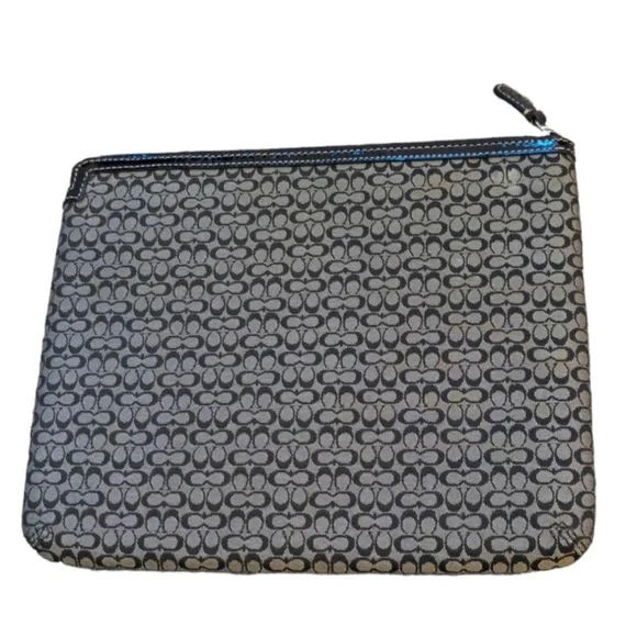 Coach Gray Monogram Pouch/ iPad case