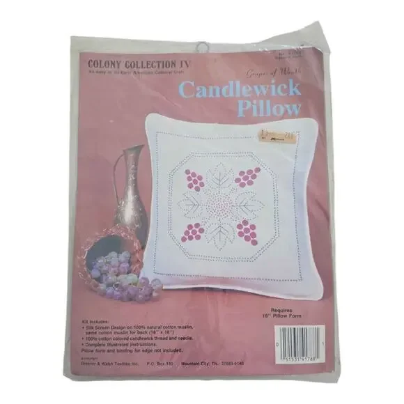 Vintage Colony Collection IV Grapes of Wrath Candlewick Pillow Kit