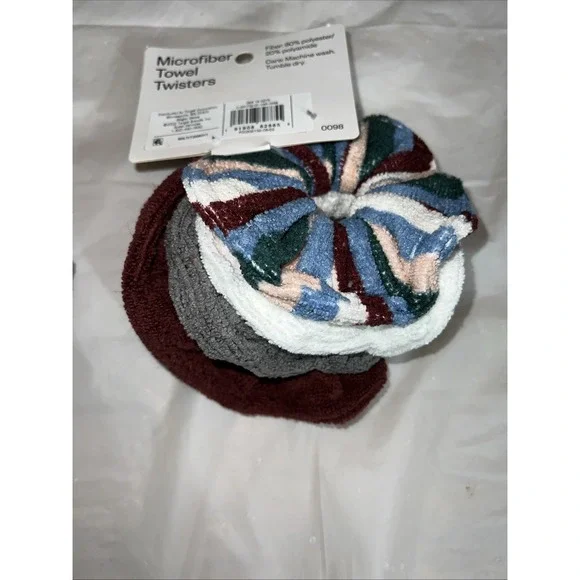 Microfiber Hair Ties Drying Towel Twisters Core 4 Pack Room Essentials -2 Packs