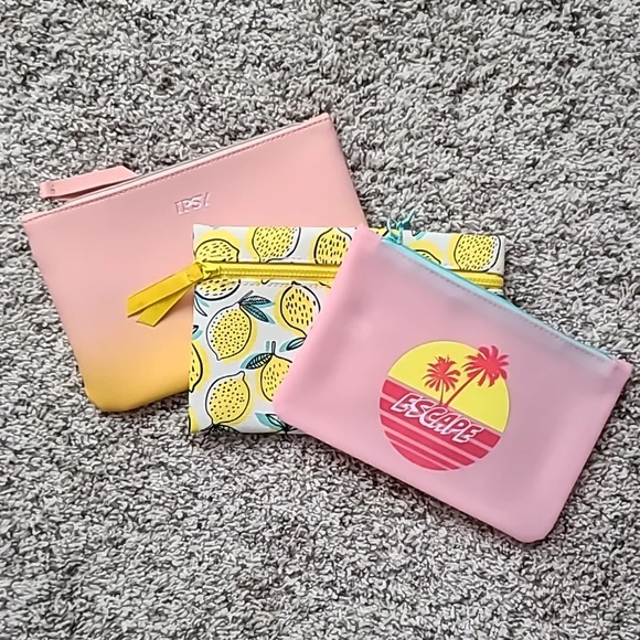 Ipsy Bags Set of 3 Summery Bags